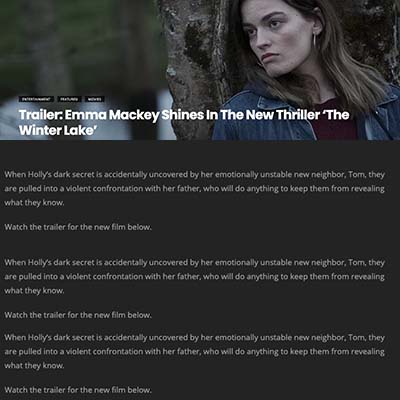 Trailer: Emma Mackey Shines In The New Thriller ‘The Winter Lake’